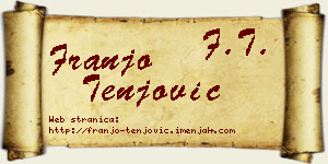 Franjo Tenjović vizit kartica
